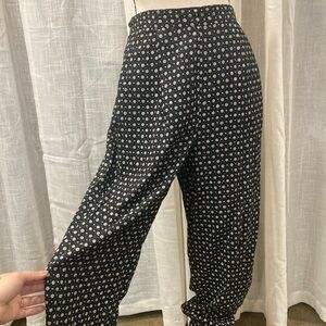 Vintage Black and White Patterned Pants